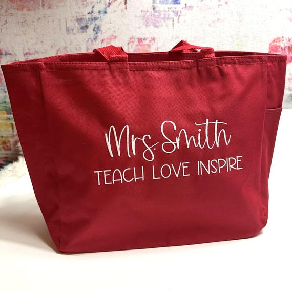 Tote Bag-for-teacher Appreciation, Custom Teacher Tote Bag, Personal Gift for School Staff or Assistant-Teacher Back To School