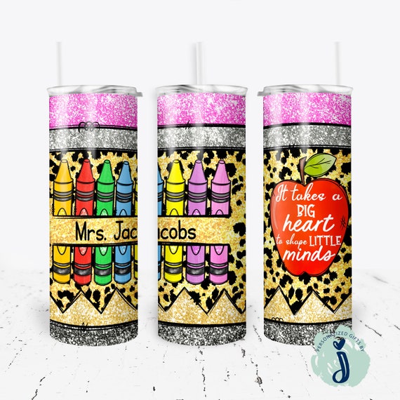 teacher appreciation gift,  teacher tumbler, teacher pencil tumbler, crayon tumbler, cute teacher appreciation gift