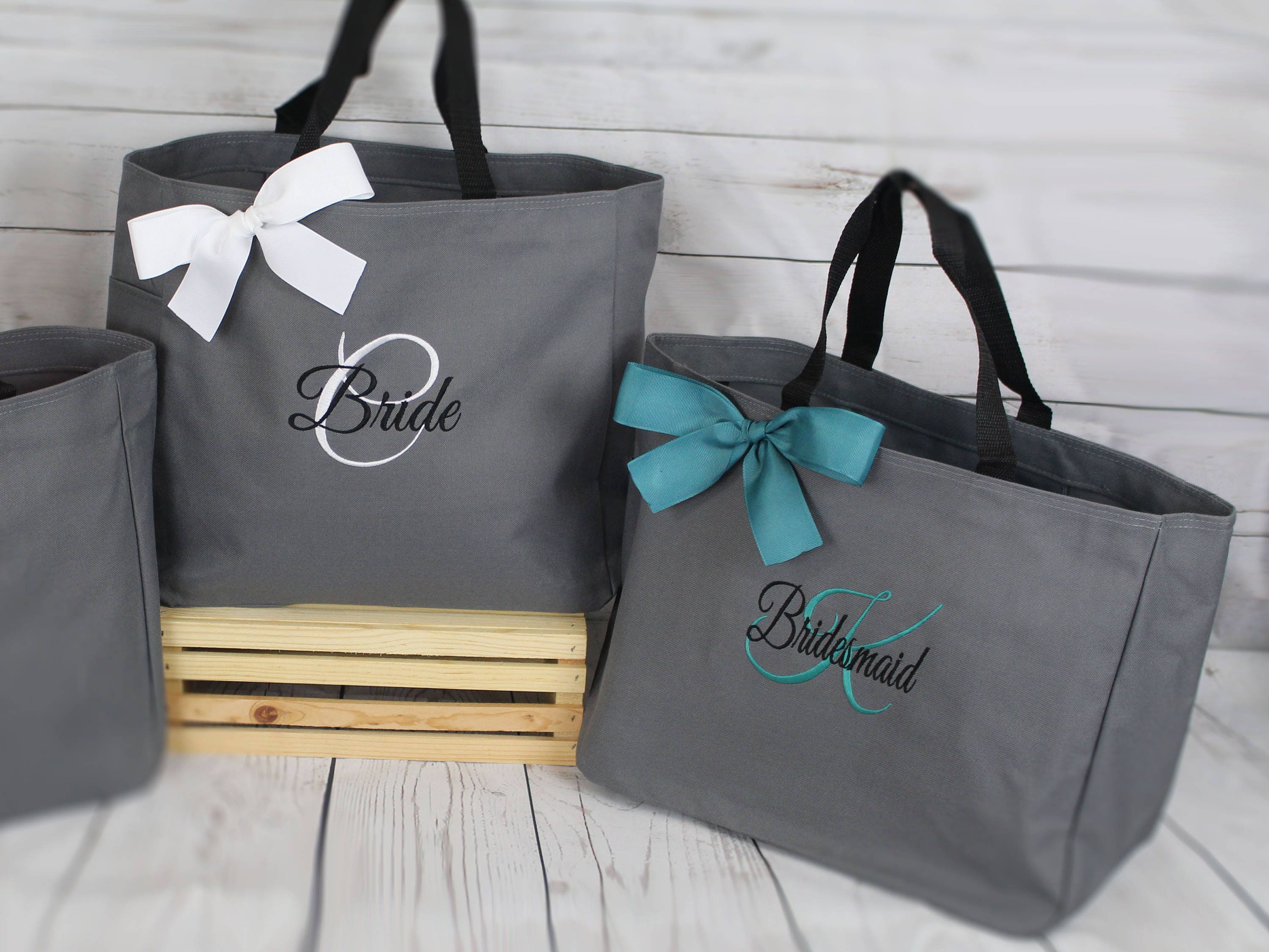 personalized bridal tote bags