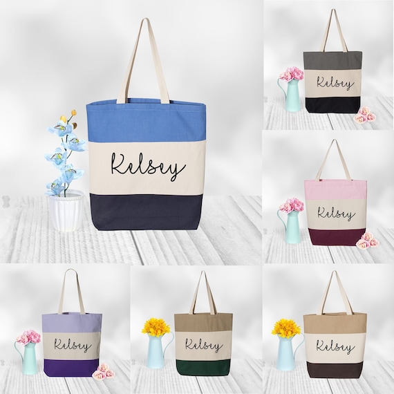 Custom Tote Bag Canvas, Tote Bag Personalized, Tote Bag Women, Bridesmaid Tote Bag Gift, Personalized Tote Bag, Cotton Canvas Tote