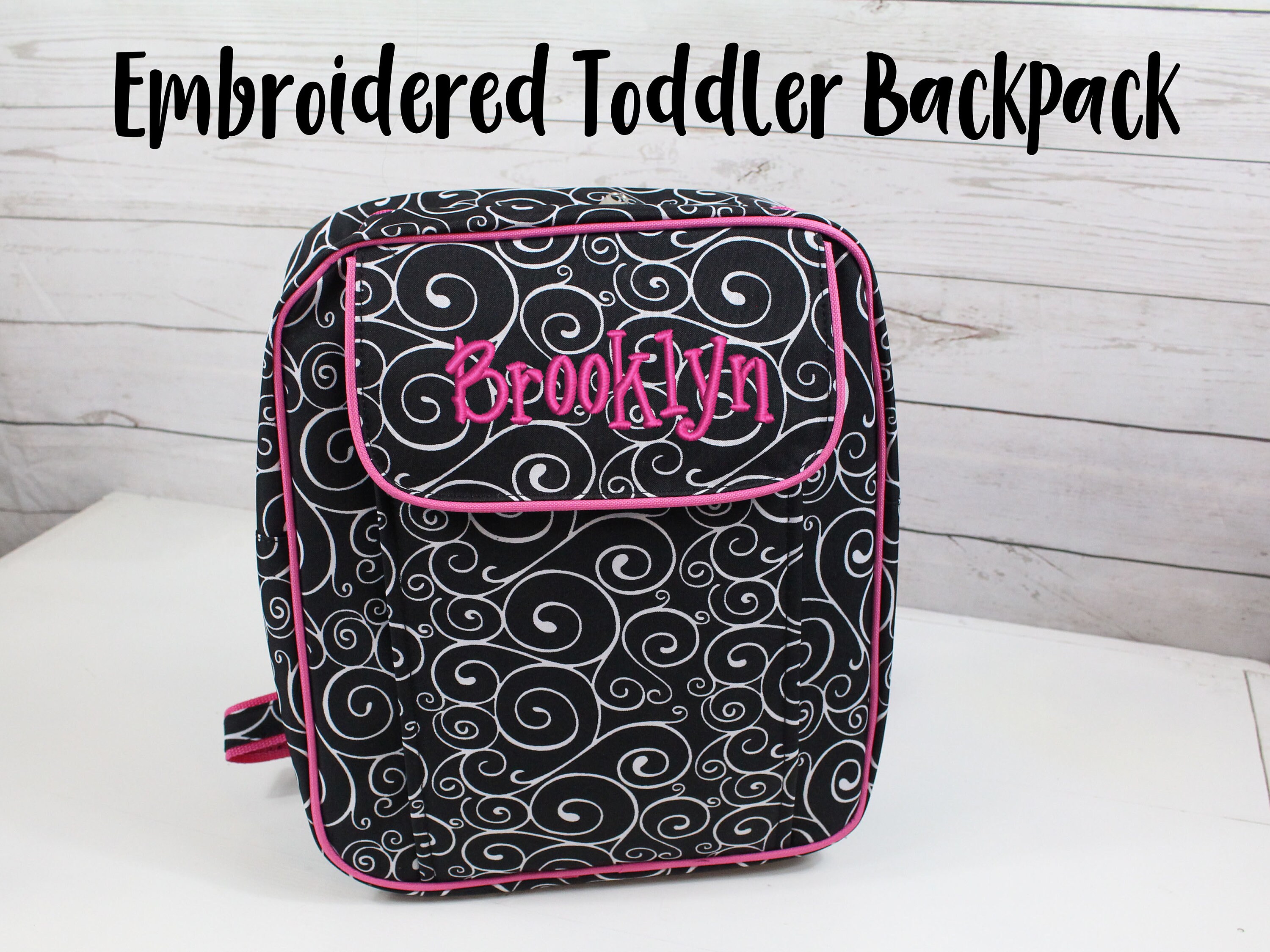 Personalized toddler backpack Girl daycare bag Etsy