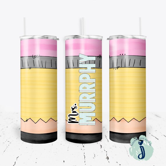 Personalized Tumbler for Teacher, Back To School Teacher Gift, Teacher Appreciation Gift, Teacher Pencil Tumbler HD01d