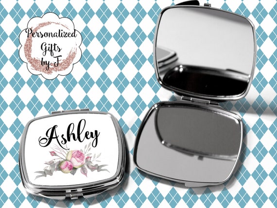 Bridesmaids Gifts, Personalized Bridesmaid Gift, Personalized Compact Mirror, Monogrammed Mirror design1115