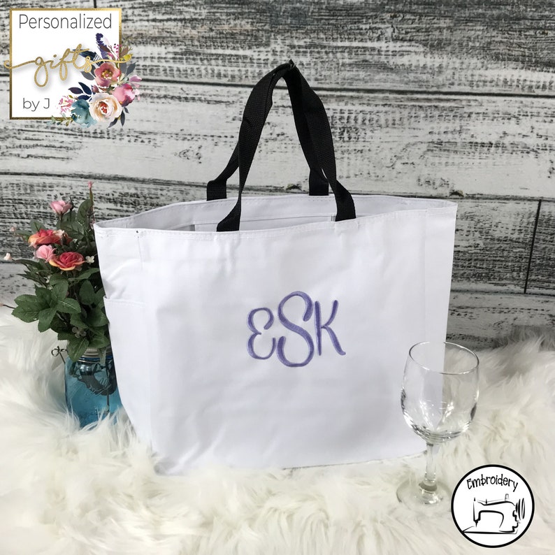 12 bridesmaid tote bags bridesmaid gifts tote bag beach Etsy