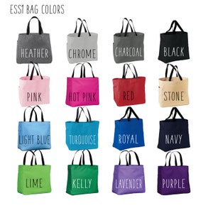 10 Personalized Bridesmaid Tote Bags Monogrammed Tote, Bridesmaids Tote, Personalized Tote, Monogrammed Bag, Bridesmaid Gift Bags ESS1 image 2