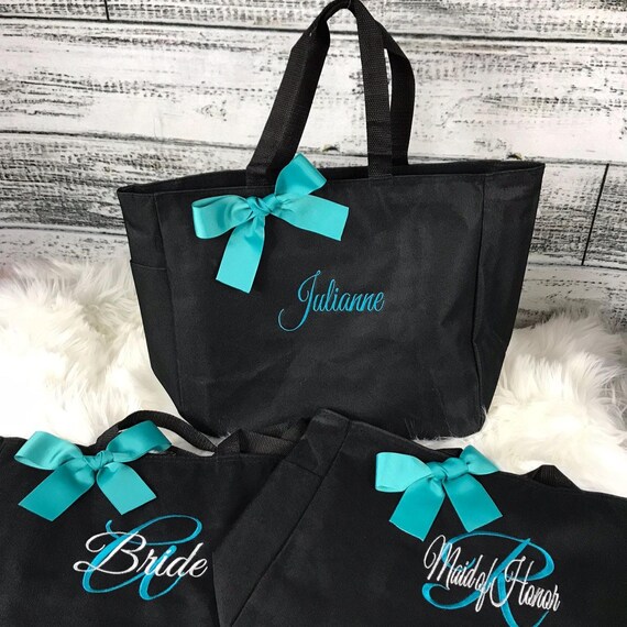 Personalized Bridesmaid Tote Bag, Embroidered Tote, Monogrammed Tote, Bridal Party Gift