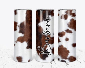 Western Tumblers, Cowhide Personalized Tumbler, Bridesmaid Gift, gift for her, farm girl gift