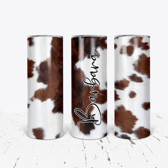 Western Tumblers, Cowhide Personalized Tumbler, Bridesmaid Gift, gift for her, farm girl gift