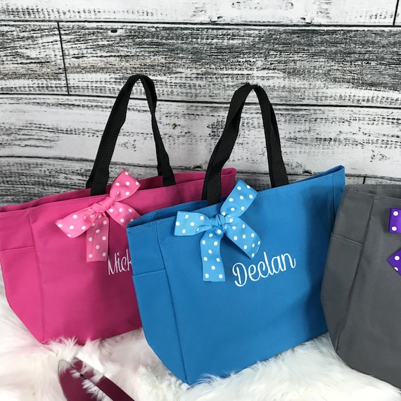 Personalized Tote Bag, Cheer Bag, Dance Bag, Bridesmaid Gift - Personalized Bridesmaid Tote, Wedding Party Gift, Name Tote, (ESS1)