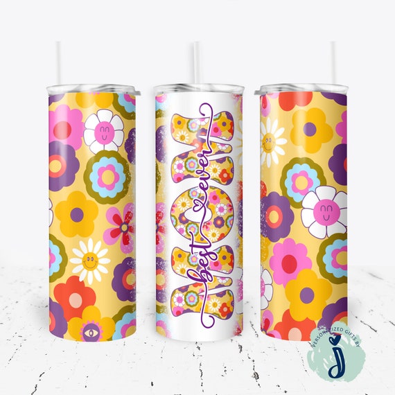 Groovy Retro Mom Tumbler, Best Mom Ever Tumbler, Mothers Day Gift