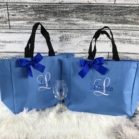 Bridesmaid Gift, Tote Bags, Monogrammed Tote Bag,  Tote, Personalized Tote, bridal party gift, Wedding (ESS1)