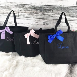 Set of 5, Personalized Gift, Bridesmaid Tote Bag, Personalized Tote, Bridesmaids Gift, Monogrammed Totes (ESS1)