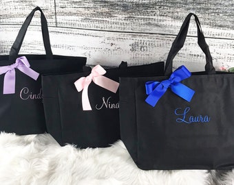 Set of 5, Personalized Gift, Bridesmaid Tote Bag, Personalized Tote, Bridesmaids Gift, Monogrammed Totes (ESS1)
