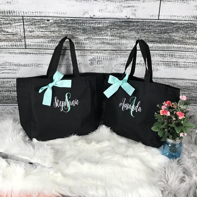 Bridesmaid Gift, Bridesmaid Tote Bags, Personalized Bridesmaid Gift, Wedding Party Gift, Bridal Party Gift, Mother of the Bride (ESS1) 