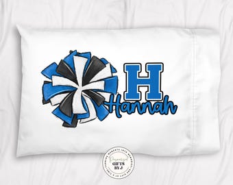 Personalized Cheerleader Pillowcase, Teen Gift, Cheer Room Decor