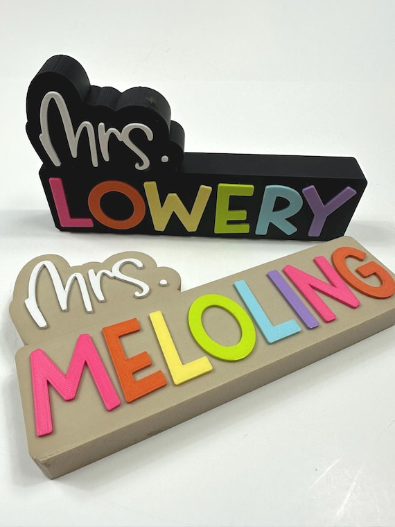 Teacher Nameplate, Classroom Decor, Teacher Gift, Back to School Staff Desk Decoration