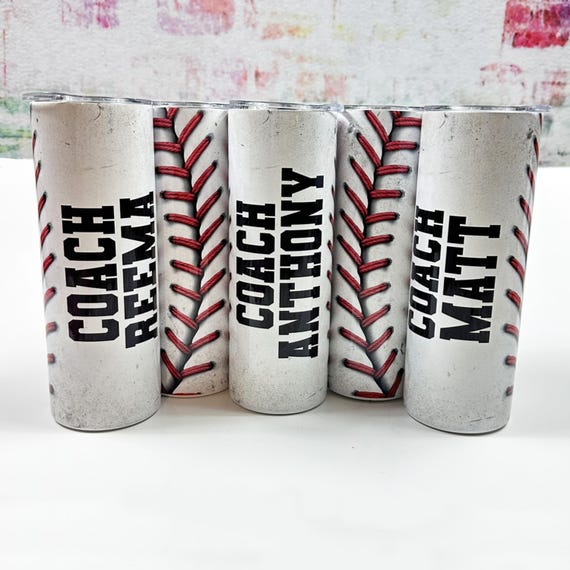 Baseball team gift Personalized Coach Tumbler Baseball Theme Gift Custom Player Name Drinkware