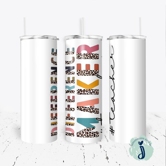 teacher appreciation gift,  teacher tumbler, bohemian difference maker, teacher tumbler, cute teacher gift