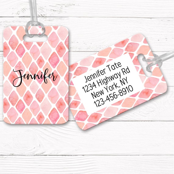 Bag Tags, Personalized, Custom Luggage Tag, Luggage Tags, Traveler gift, Graduation gift, Bachelorette gift WED1-12