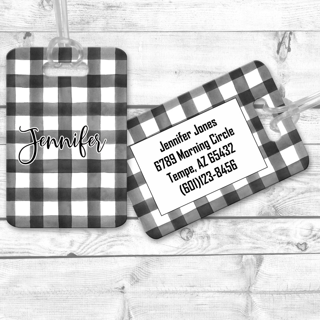 Personalized Luggage Tag, Airport Bag Tag, Custom Luggage Identifier