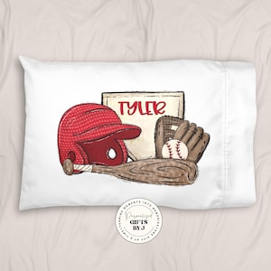 Personalized Baseball Pillowcase: Custom Name Gift
