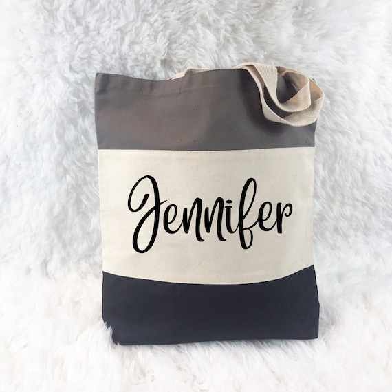 Tote Bag Canvas Personalized Tote Bag for Women, Bridesmaid Gift Bag,  Glitter and Foil Tote Bag