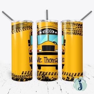 Bus Driver Gifts, Back to School, Beginning of School Year, Personalized Bus Driver Tumbler, School Bus Driver Christmas Gifts