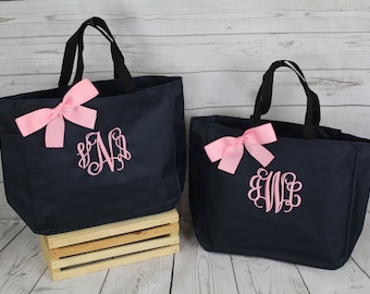 Set of 7 Personalized Bridemaids Tote Bag, Monogrammed Tote, Bridesmaids Gift Ideas, Bridal Party Tote, Custom Tote (ESS1)