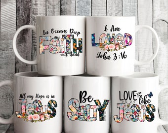 Personalized Christian Coffee Mug, Gift for Christian,  Religious saying Mug