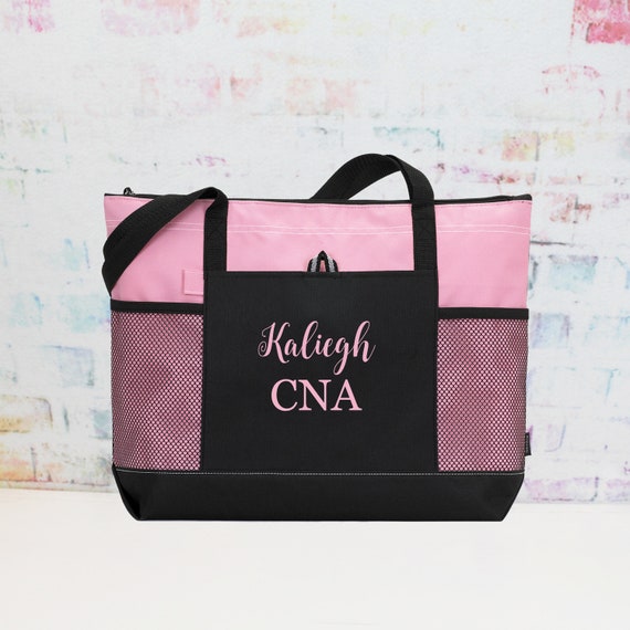 Tote Bag Personalized, Nurse Tote Bag, Embroidery, Custom Tote Bag, Co Worker Gift,  Teacher Tote (GEM1)