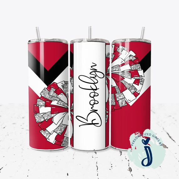 Cheerleader Tumbler, Cheer Team Tumbler, Cheer Team Gift, Drill team Gift, Dance Team Gift, Red Cheer Tumbler BIGPOM1