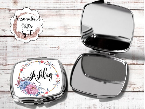 Bridesmaid Mirror Compacts Personalized Bridesmaid Gifts Mother of the Bride Compact Mirror Personalized Gifts for Friends hb2