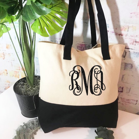 Monogrammed tote bag, Personalized gift tote bag, Gift for teacher, perfect gift for sister
