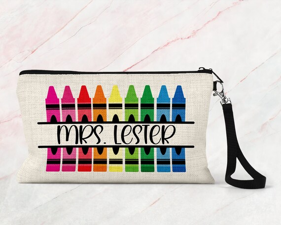 Teacher Gift, Personalized Makeup Pouch, Personalized Pencil Pouch, Cosmetic Case