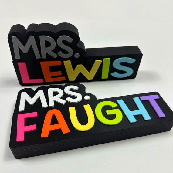 Teacher Desk Name Plate, Appreciation Gift, School Staff Desktop Nameplate, Classroom Decor,  Teacher Week Gift, Bulk School Employee Gift