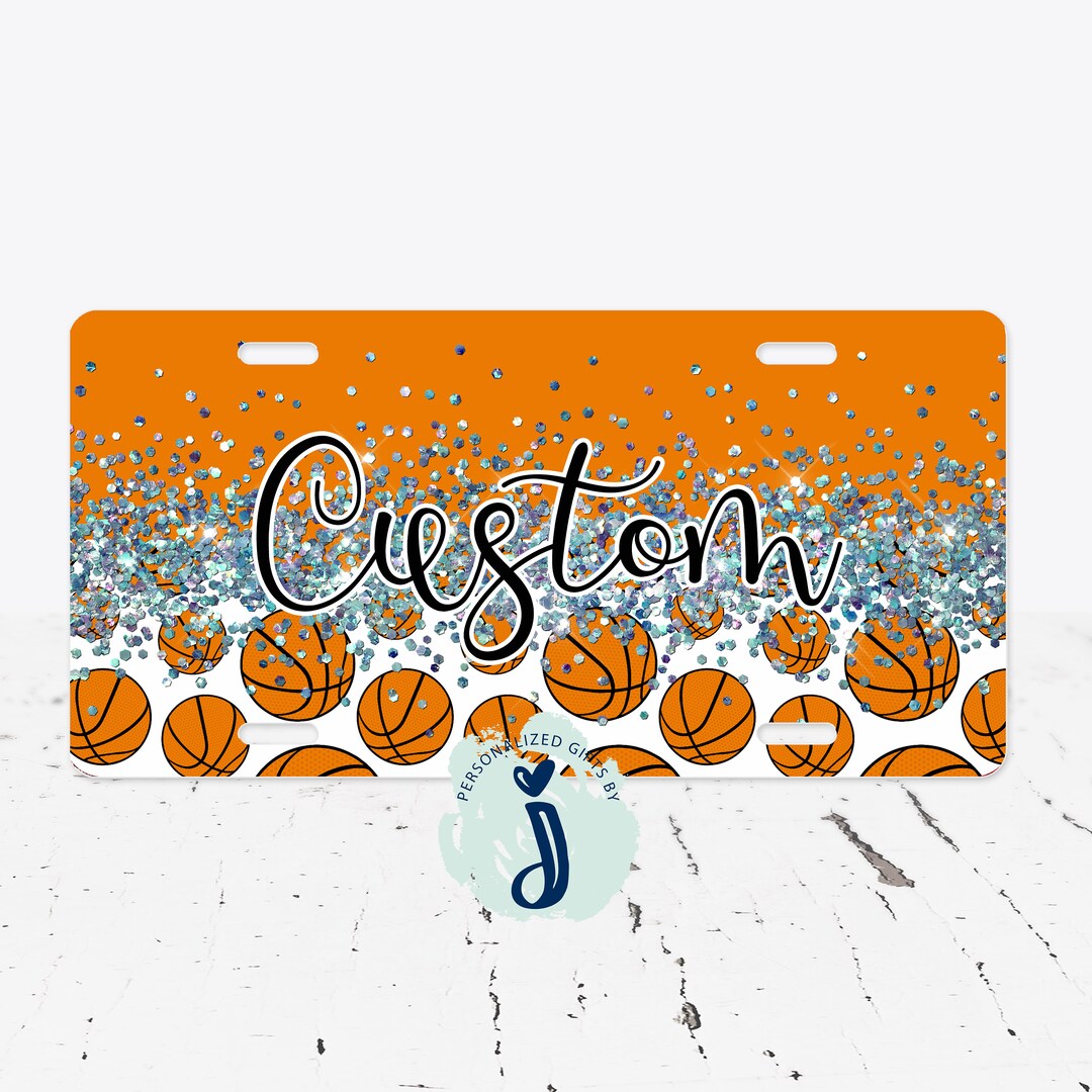 Basketball License Plate , Personalized Car Tag, Basketball Car Tag