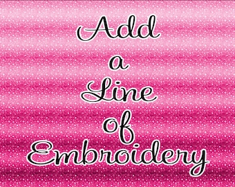 Add a Line of Embroidery