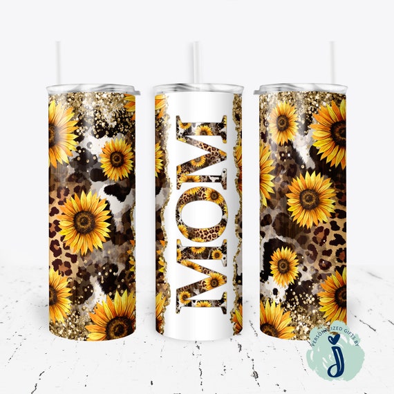 Mom Tumbler/ Sunflower, Cowhide, Leopard Mom Tumbler, Mothers Day Gift/ Western Mom Tumbler