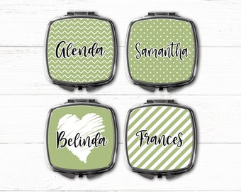 Bridesmaid Gift pocket mirror, compact mirror, personalized mirror, monogrammed gift, purse mirror, bridesmaids gifts