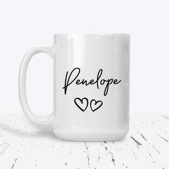 Personalised Mug, Cute Mug, Custom Mug, Birthday Gift Idea, Personalised Cup, Name Mug, Personalized Heart Mug, Pretty Mug, Birthday Gift