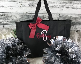 Personalized Cheer Dance Beach Bridesmaid Gift Tote Bag Monogrammed Tote, Bridesmaid Tote, Personalized Tote (ESS1)