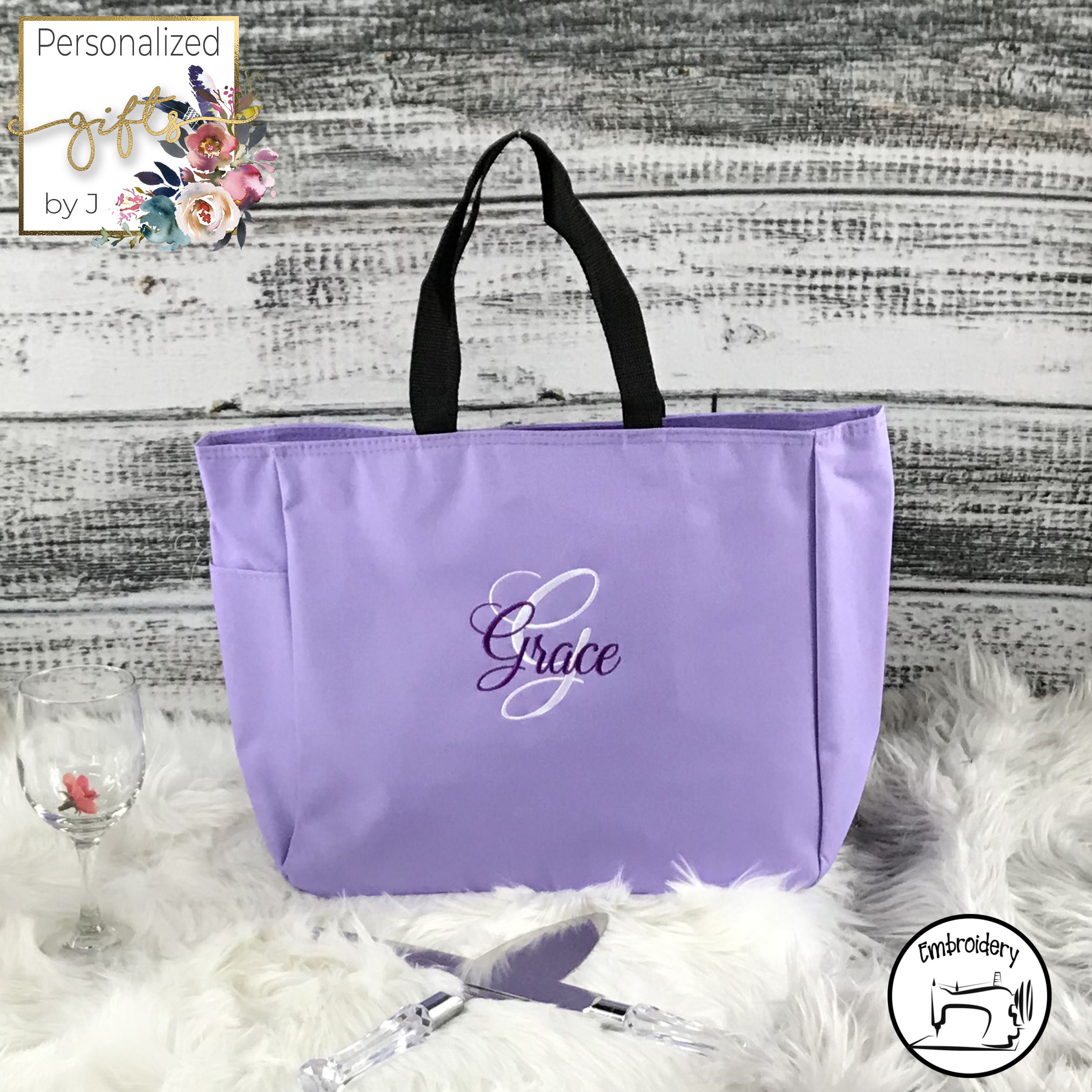 Lavender Ombre Tote Bag by Designs by Sabina