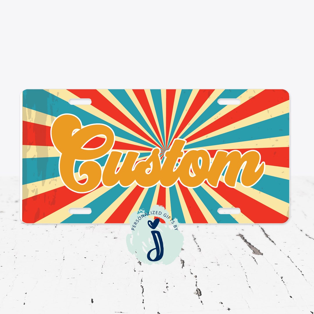 personalized-car-tag-retro-license-plate-retro-car-tag-etsy