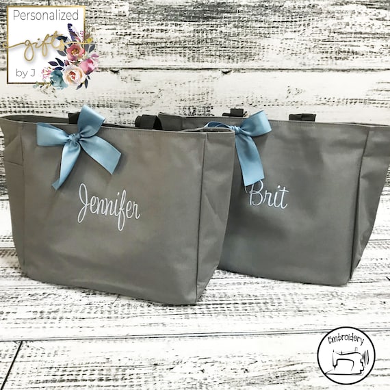 8  Bridesmaid Gift- Personalized Bridemaid Tote - Wedding Party Gift - Maid of Honor-Personalized Bridesmaid Gift Tote Bag (ESS1)
