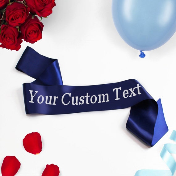 Custom Text Party Sash Custom Sash Pageant Sash