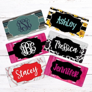 Front Car Tag, Vanity Plate, License Plate, Personalized Tag, Monogram Front Plate,
