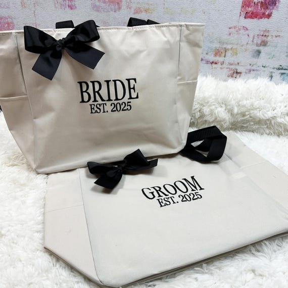 Personalized Bride Bag, Engagement gift, Bride or Groom Tote Bags, Wedding Gift, Bridal Shower Gift For Bride, Groom Gift, Bridal Gift, NSZ1