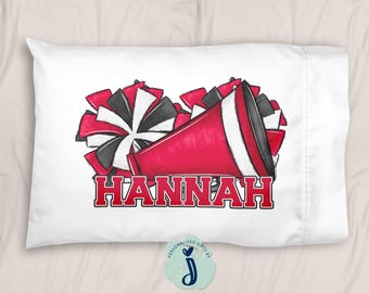 Personalized Cheerleader Pillowcase, Cheer Team Gift