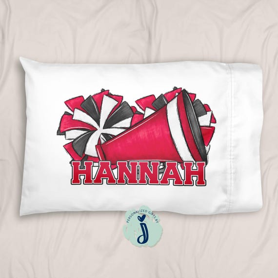 Personalized Cheer Pillowcase, Cheer Squad Pillowcase, Name Pillowcase, Cheer Team Gift, Cheerleader Pillowcase, Cheer Camp Pillowcase