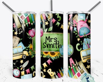 Teachers Gift Tumbler, Back to School Teacher Gift, Sublimation Teachers Glass,